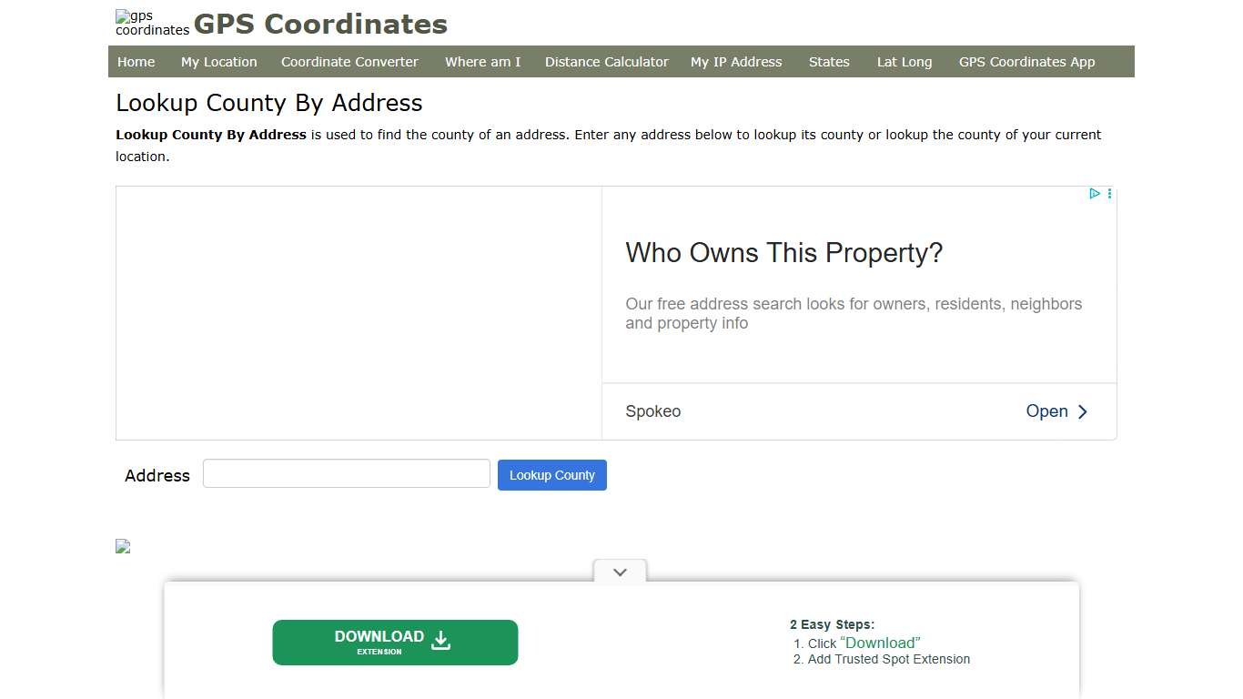 Lookup County By Address